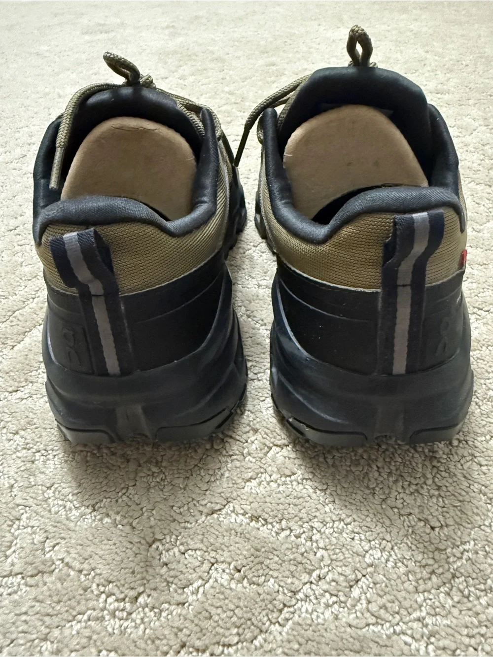 On Running Cloudrock Low Waterproof Olive and Black Men's Trail Sneakers